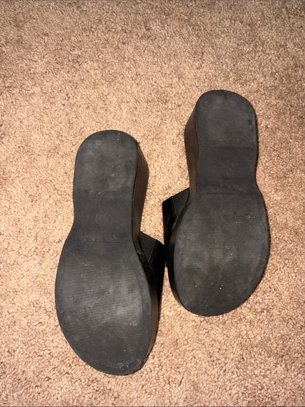 a new day Black Platform Slide Sandals